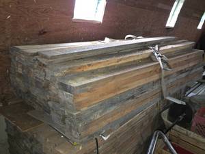 Rough Cut Lumber Pile Approx 1x6x8 - Top Pallet Only - Roughly 130-140 Pieces