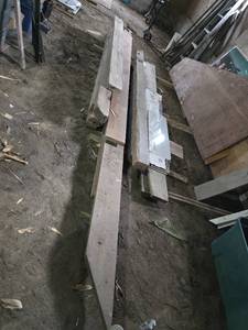Reclaimed Wooden Beams and Boards - The long one is 156