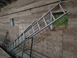 Aluminum Extension Ladder with Metal Frame - Missing Some Rungs