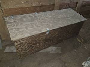 Wooden Truck Bed Storage Box - 64 Wide, 22 Deep