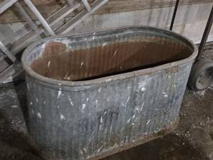 Galvanized Metal Livestock Water Trough