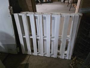 Pair of White Painted Wooden Pallets
