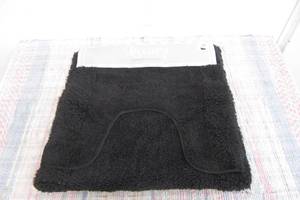 2 Piece Set Luxurious Black Bath Rug