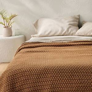 King Size Chunky Knit Bed Blanket -Casaluna