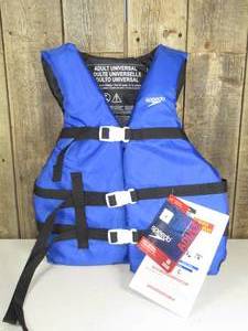 Speedo Adult Life Vest - Blue Chest 30-52 in, Buckle Closure
