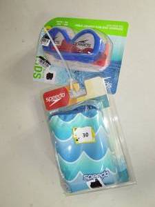 Speedo Kids - Fabric Armbands & Swim Mask with Comfort Strap