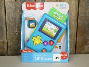 Fisher-Price Laugh & Learn Blue Lil Gamer Pretend Video Game Learning Toy