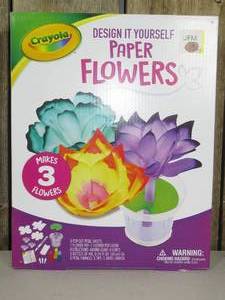 Crayola Paper Flowers Design It Yourself Makes 3 Flowers