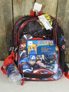 Marvel 5 Piece Backpack Set