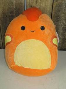 SQUISHMALLOWS 12 Inch 2023 Nichelle the Orange DINOSAUR Fuzzy Head Plush