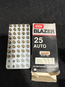 CCI Blazer .25 Auto Ammunition
