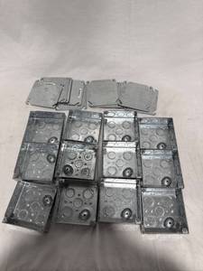Galvanized Steel Electrical Boxes & Covers Lot