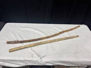 Two Natural Wooden Sticks