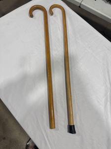 Wooden Walking Canes (Pair)