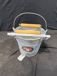 Galvanized Mop Bucket with Wringer