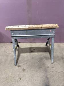 Metal Sawhorse with Wood Top