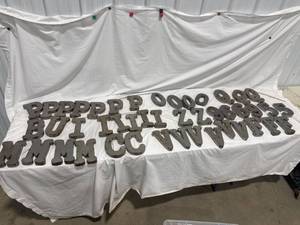Metal Letters & Numbers Lot
