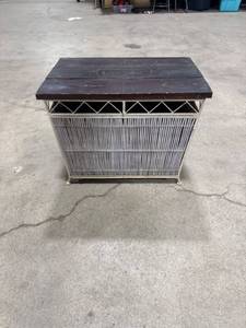Wooden & Wicker Storage Chest