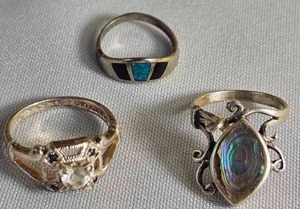 Vintage Sterling Cocktail Rings Varying Stylings