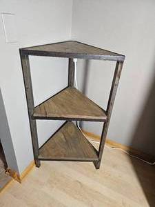 Industrial Chic Triangular Curio Shelf