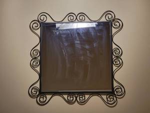 Black Swirling Frame Wall Mirror