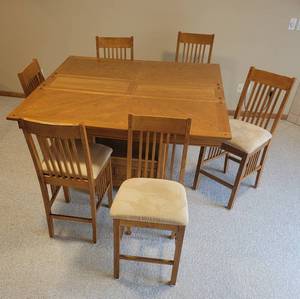 Fabulous Prairie Mission Counter Height Table with 6 Chairs