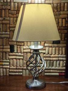 Decorative Metal Scroll Base Table Lamp with Shade