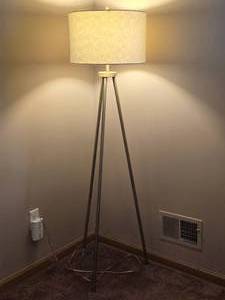Modern Tripod Floor Lamp with Drum Shade