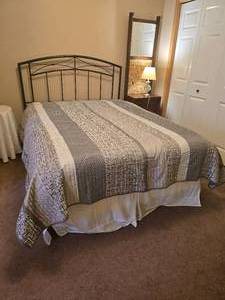Contemporary Metal Bed Set