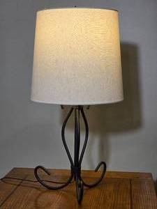 Decorative Metal Base Table Lamp with Fabric Shade