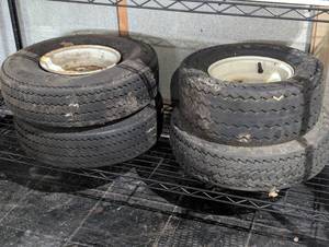 Lot of 4 Trailer Tires - 3 Matching 1 Odd