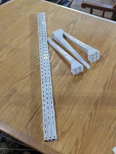 Hanging Shelf Brackets - 5 Uprights and Many Brackets