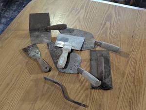 Mixed Concrete and Drywall Tools
