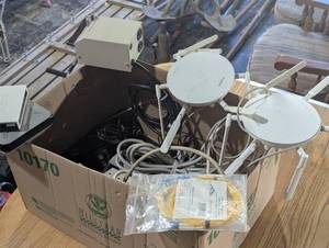 Large Box of InternetNetwork Accessories with Power strips