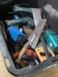 Large Bin of Mixed Tools and Hardware