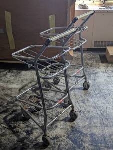 Pair of 2 Basket Shopping Carts - Units Only