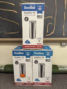 Set of 3 - DuraVent DuraPlus All-Fuel Chimney 6in. X 24in. Diameter Chimney Pipe (QTY-3)