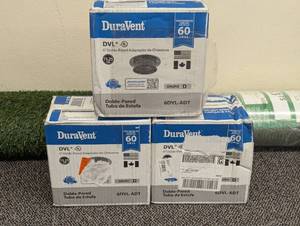 Set of 3 - DuraVent Model DVL Double Wall Stove Pipe 6in. DVL Chimney Adapter (QTY-3)