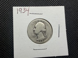 1934 Silver Washington Quarter