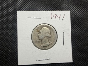 1941 Silver Washington Quarter