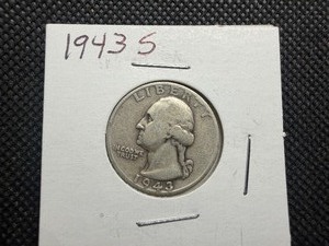 1943 S Silver Washington Quarter