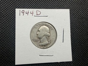1944 D Silver Washington Quarter