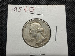 1954 D Silver Washington Quarter
