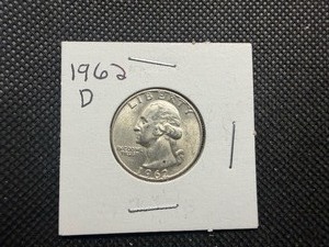 1962 D Silver Washington Quarter