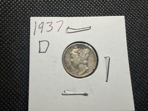 1937 D Silver Mercury Dime