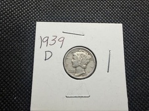 1939 D Silver Mercury Dime