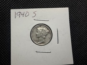 1940 S Silver Mercury Dime