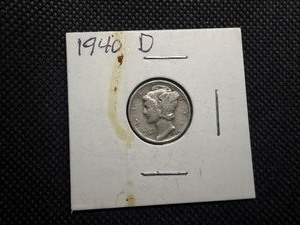 1940 D Silver Mercury Dime