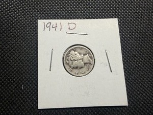 1941 D Silver Mercury Dime