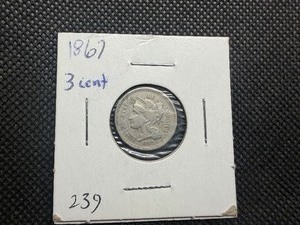 1867 Silver Three Cent